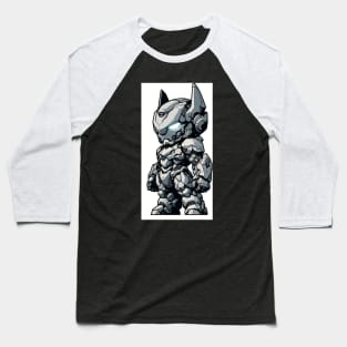 Chibi Neko Mecha Grey Baseball T-Shirt